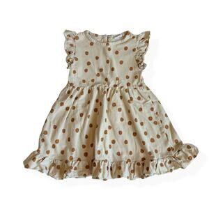 City Mouse Saffron Ruffe Polka Dot Dress Girls 3
